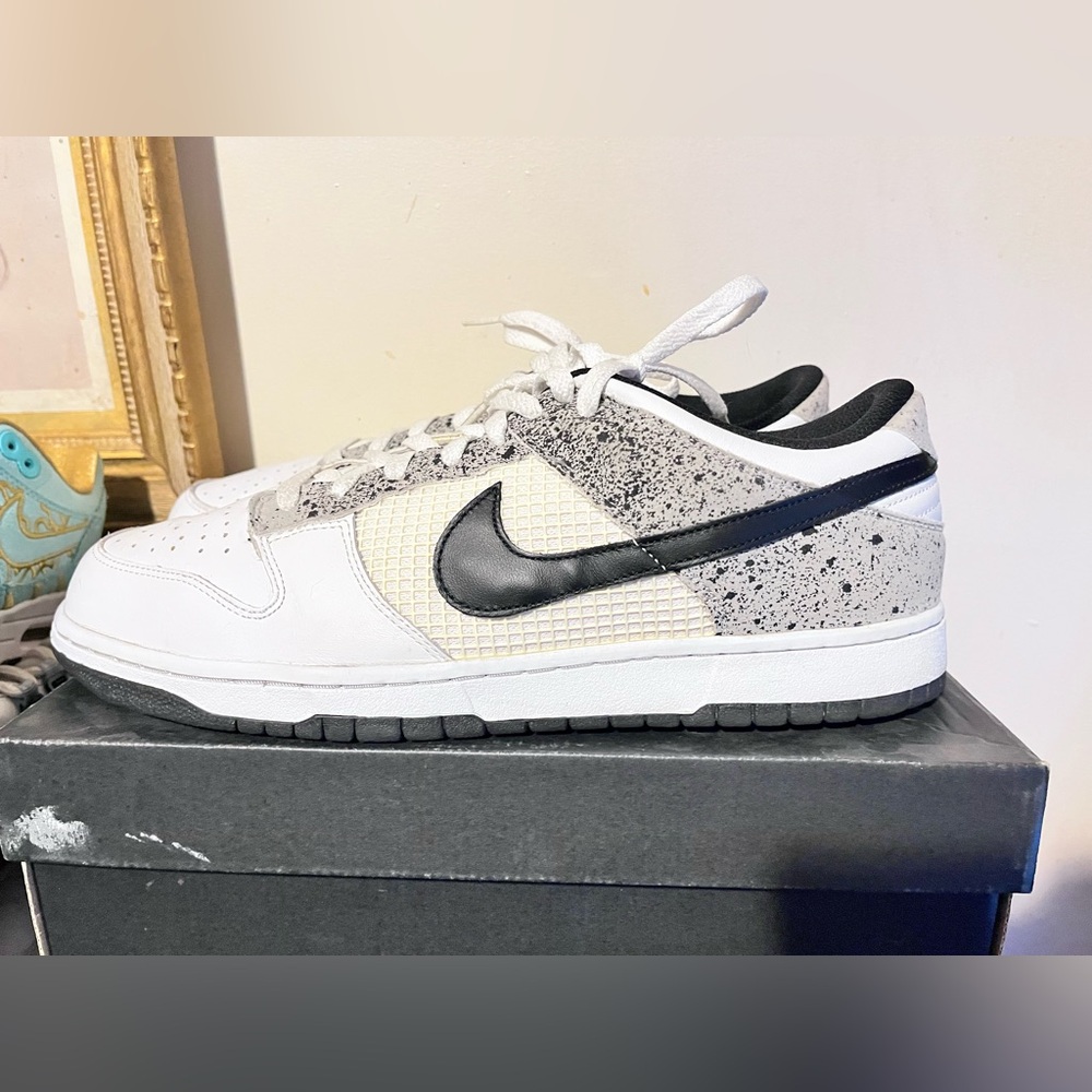 2006 Mens Nike Dunk CL Low Jordan Pack Oreo Black Cement White Size 12 Used OG